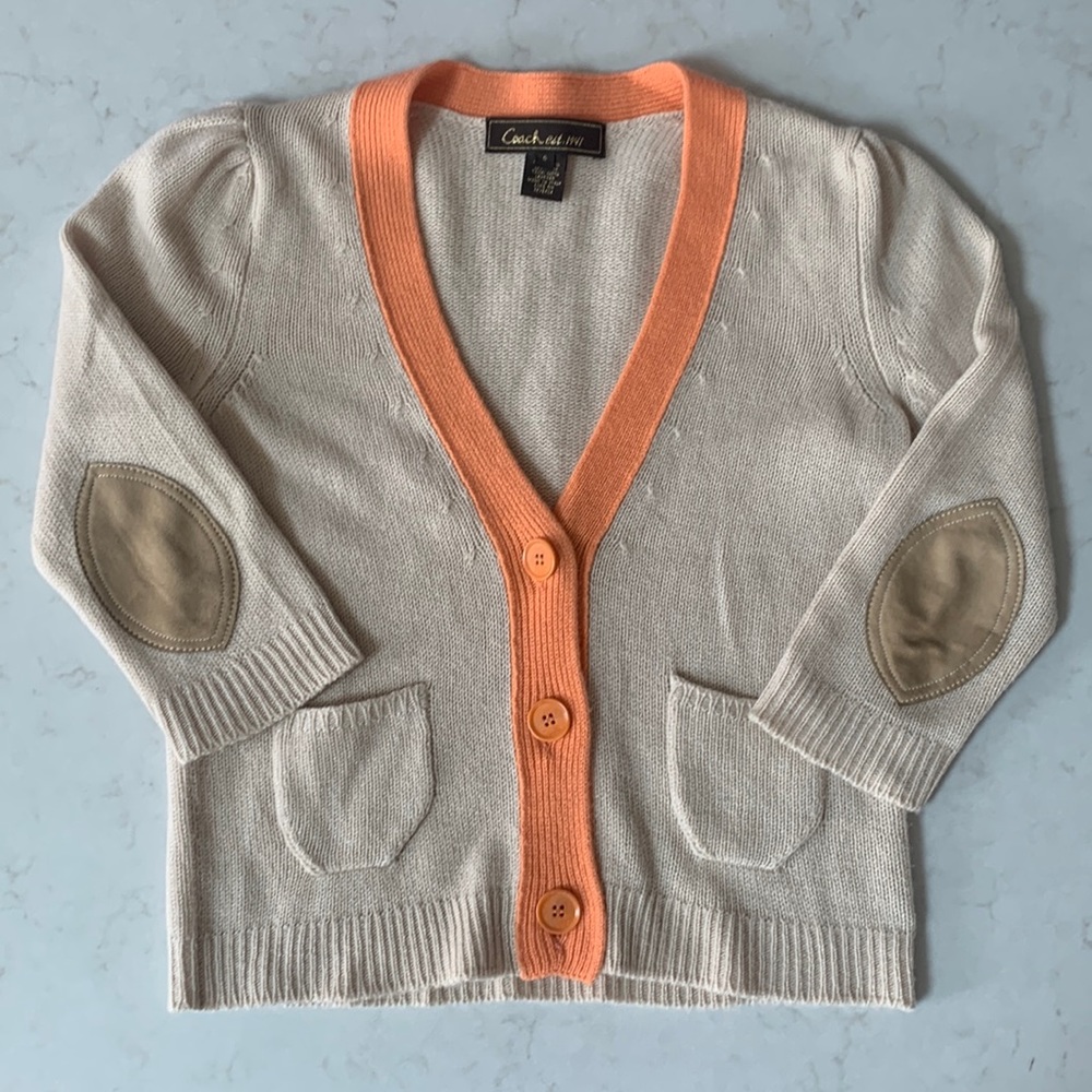 Coach 100% Cashmere Cardigan Small